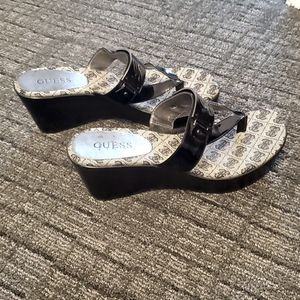 EUC Guess wedge flips flops